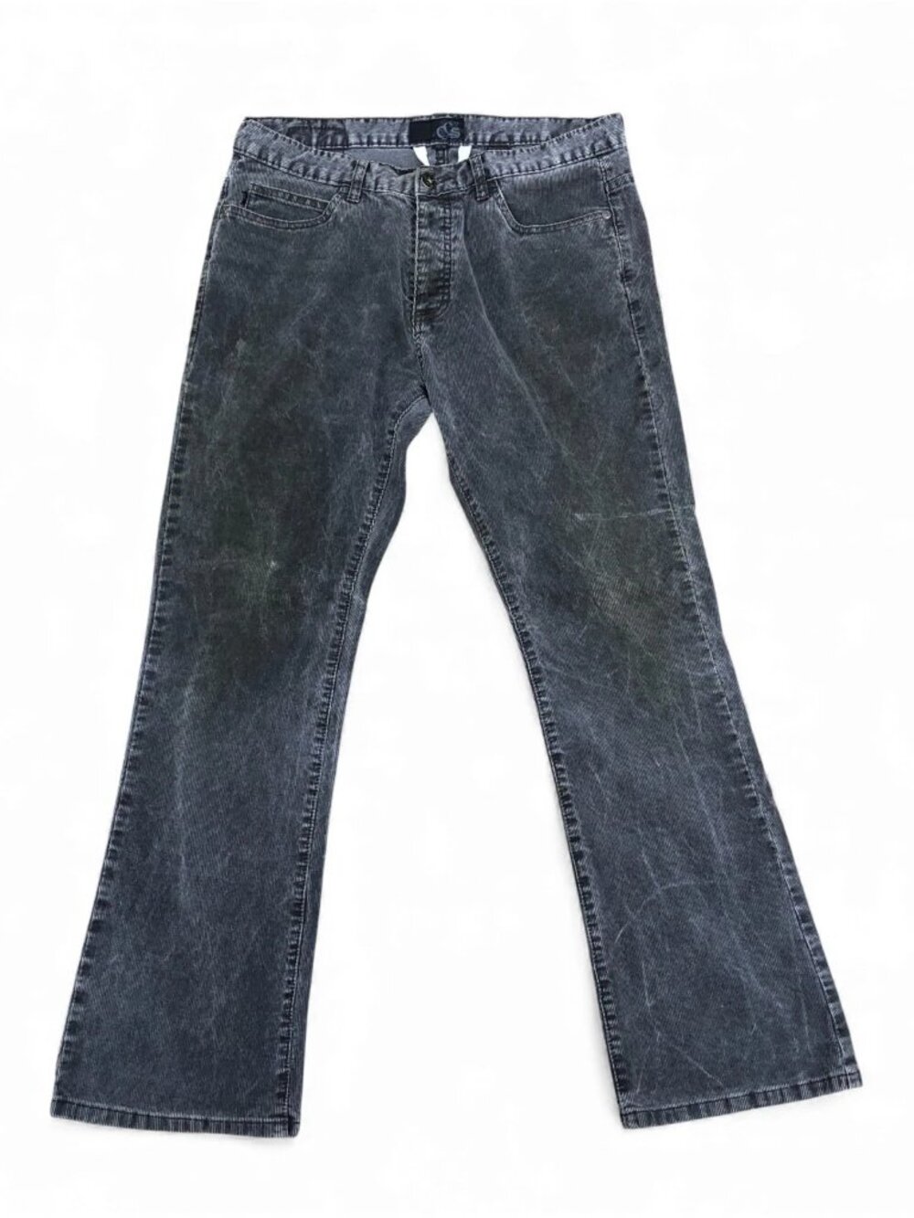 CCS Corduroy Pants Men's 34/30 Grey Straight Leg Button Fly Bottoms Chinos